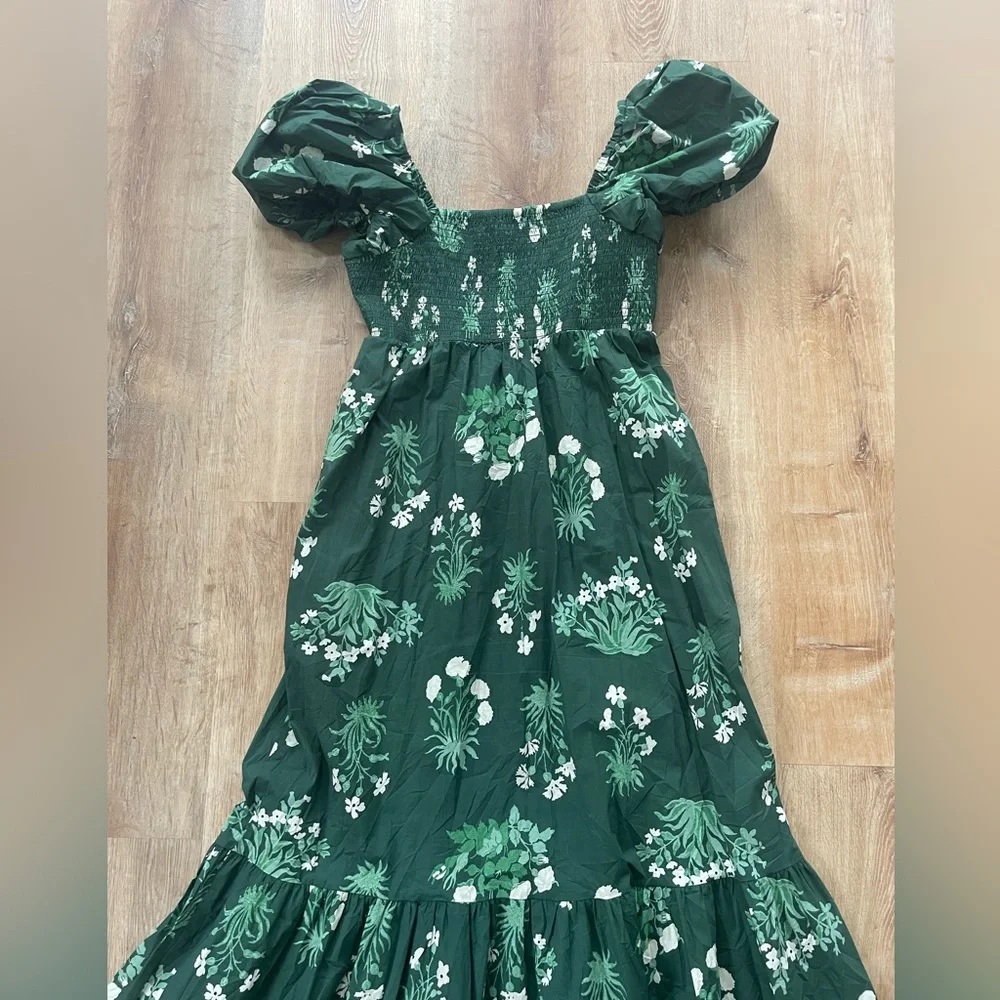 Tuckernuck Viridian Stamped Bouquets Gabrielle Dress - Picture 8 of 11